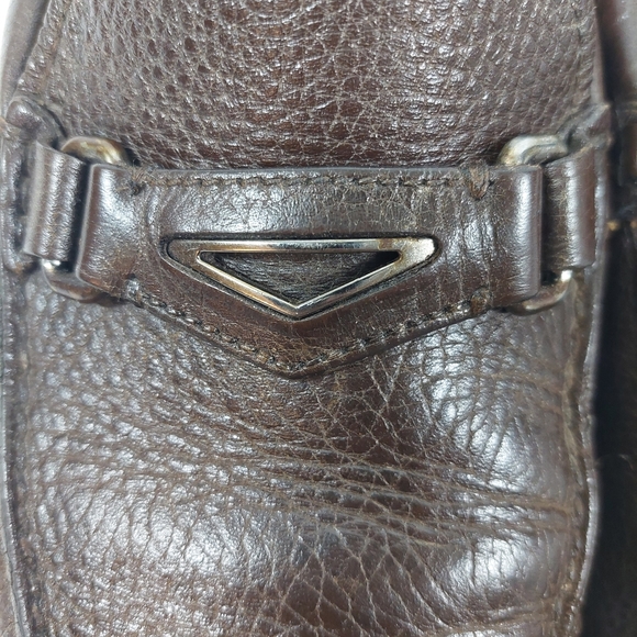 PRADA Brown Leather Men’s Flat Slip On Loafers - Picture 10 of 17